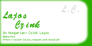 lajos czink business card